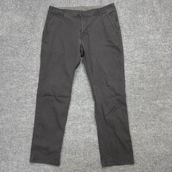 prAna Pants Mens 34 Straight Fit Organic Cotton Coolmax Comfort Stretch - Picture 1 of 11